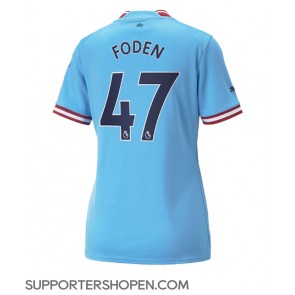 Manchester City Phil Foden #47 Hemma Matchtröja Dam 2022-23 Kortärmad